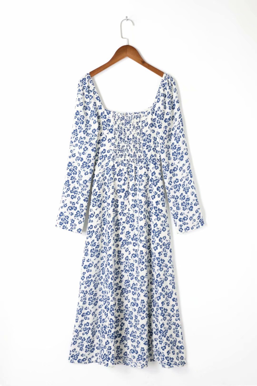 Women's French Vintage Fashion Print Long Dress – Elegant