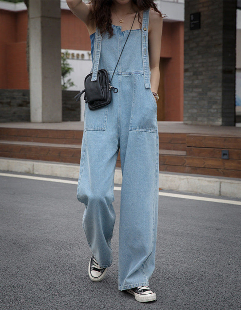 Retro Denim Overalls – Classic Style & Comfortable Fit