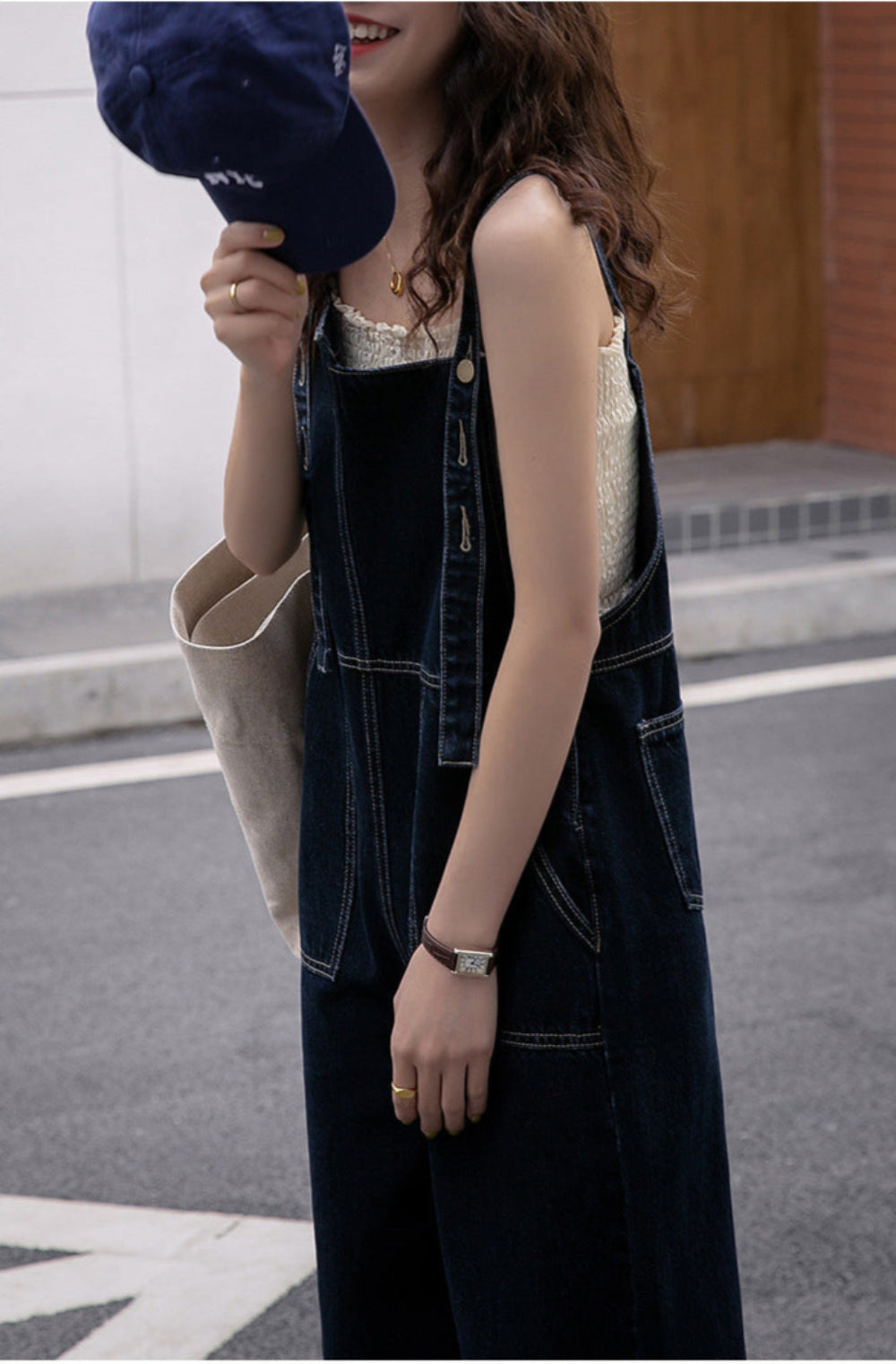 Retro Denim Overalls – Classic Style & Comfortable Fit