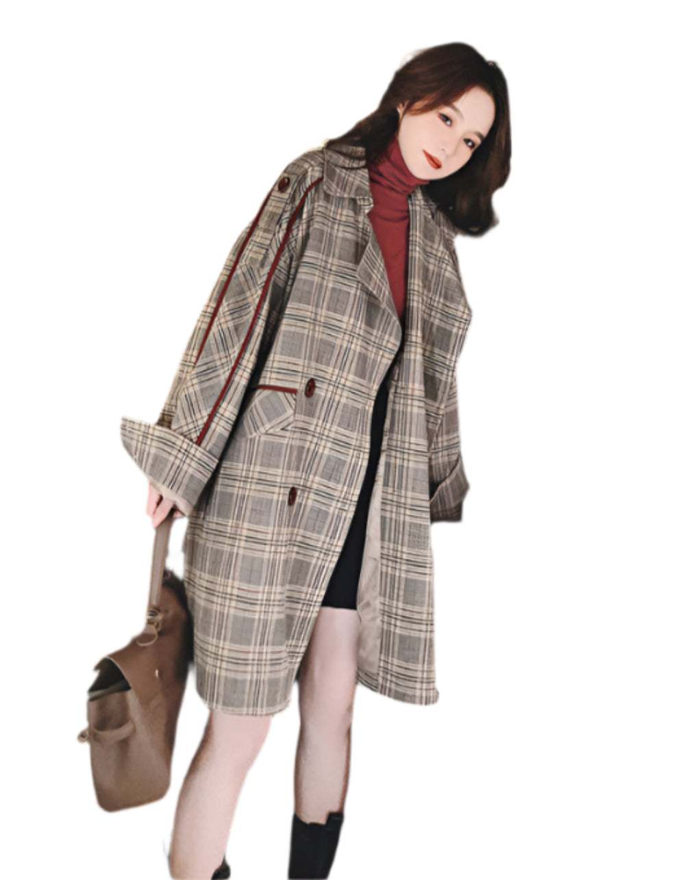 Retro Plaid Windbreaker – Stylish & Comfortable Outerwear