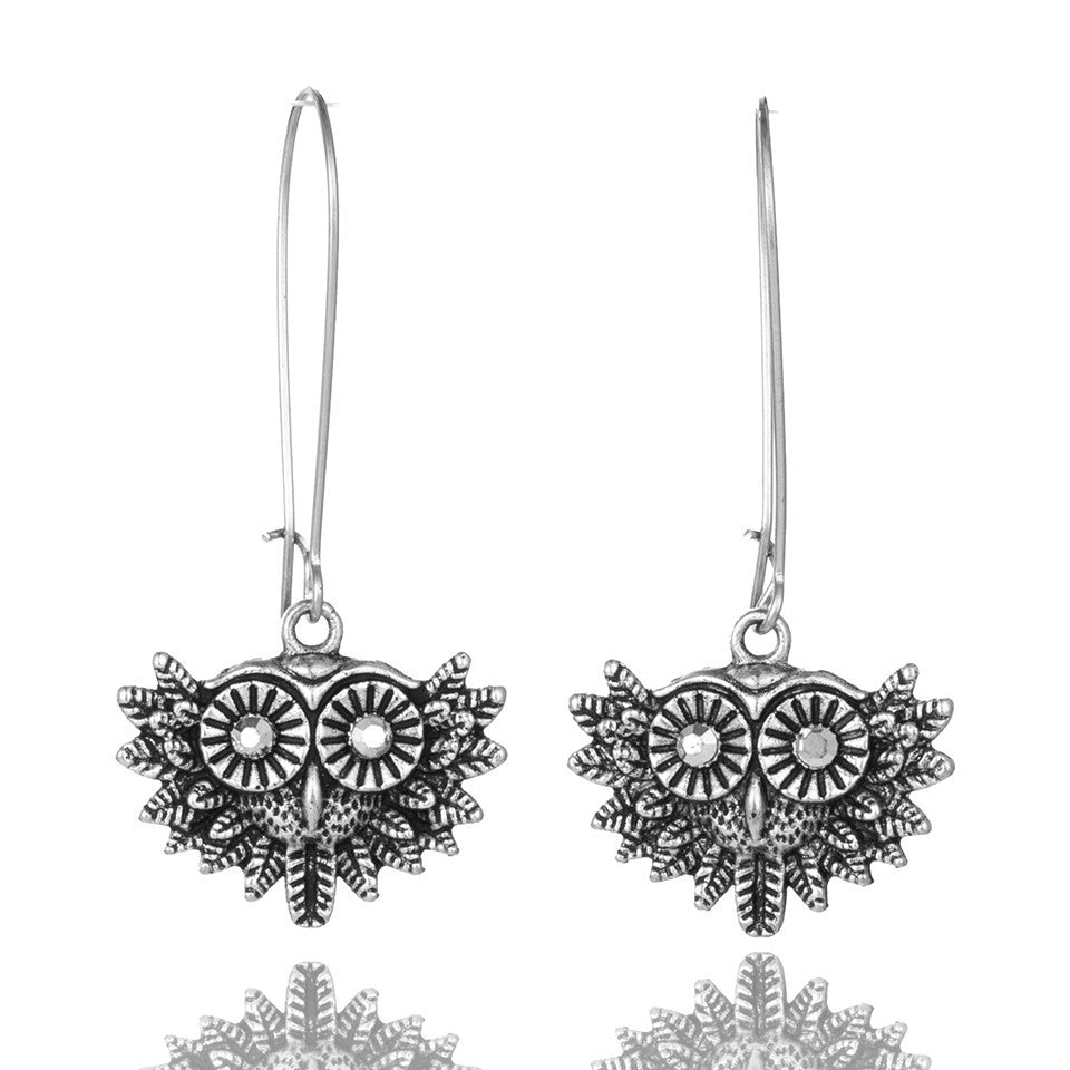 Creative vintage silver earrings