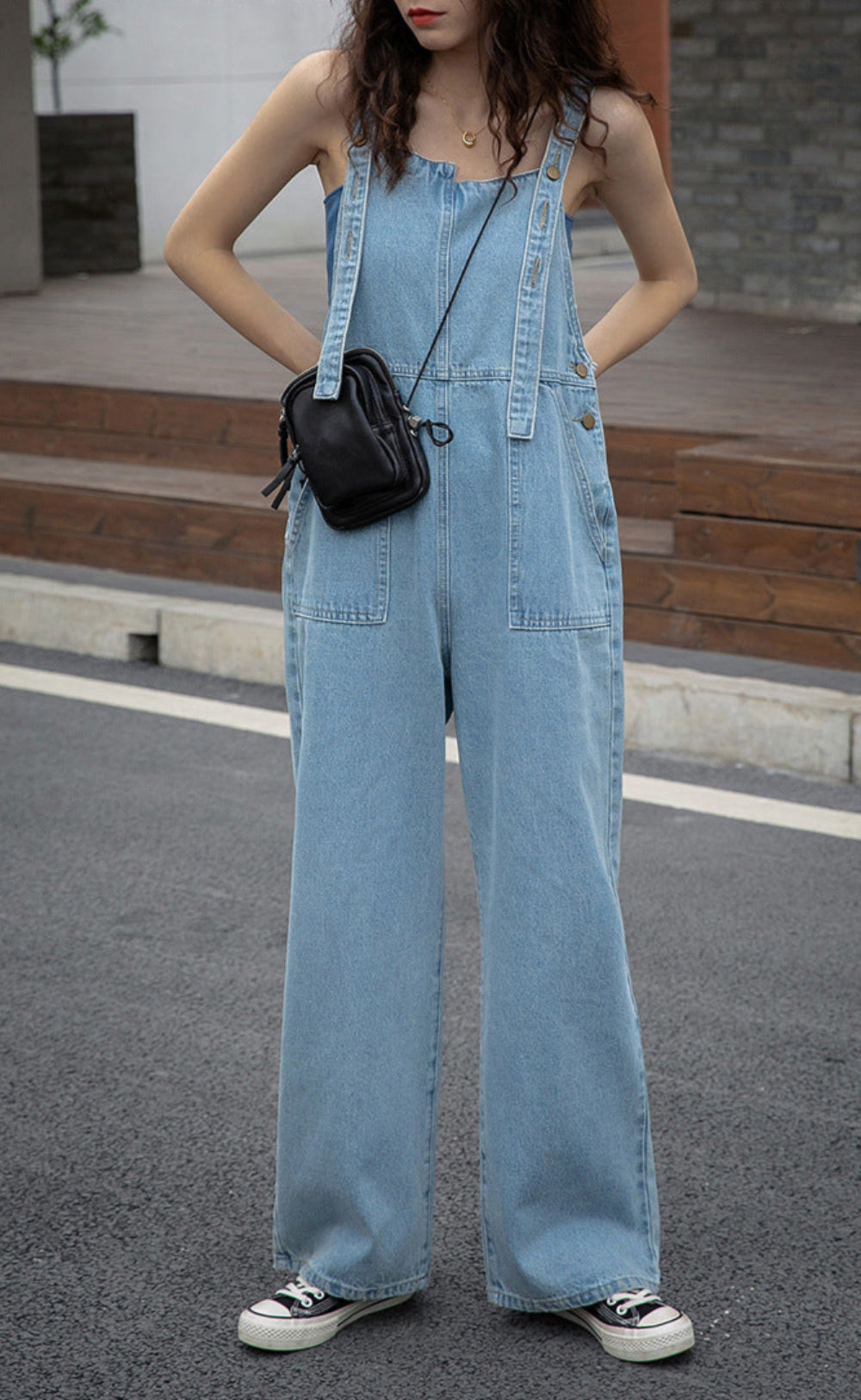 Retro Denim Overalls – Classic Style & Comfortable Fit