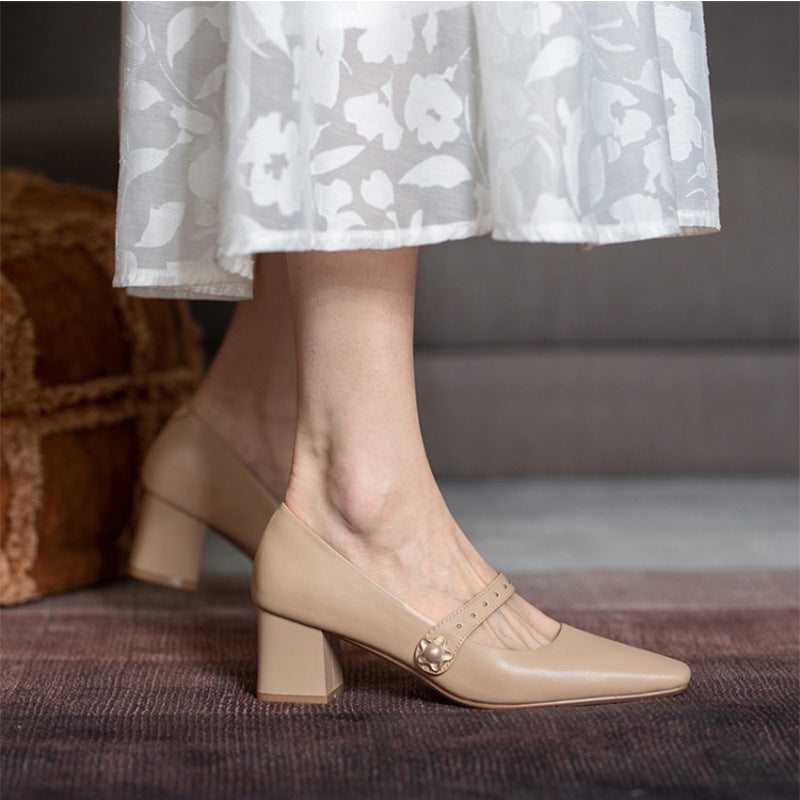 Vintage Mary Jane High Heels for Women