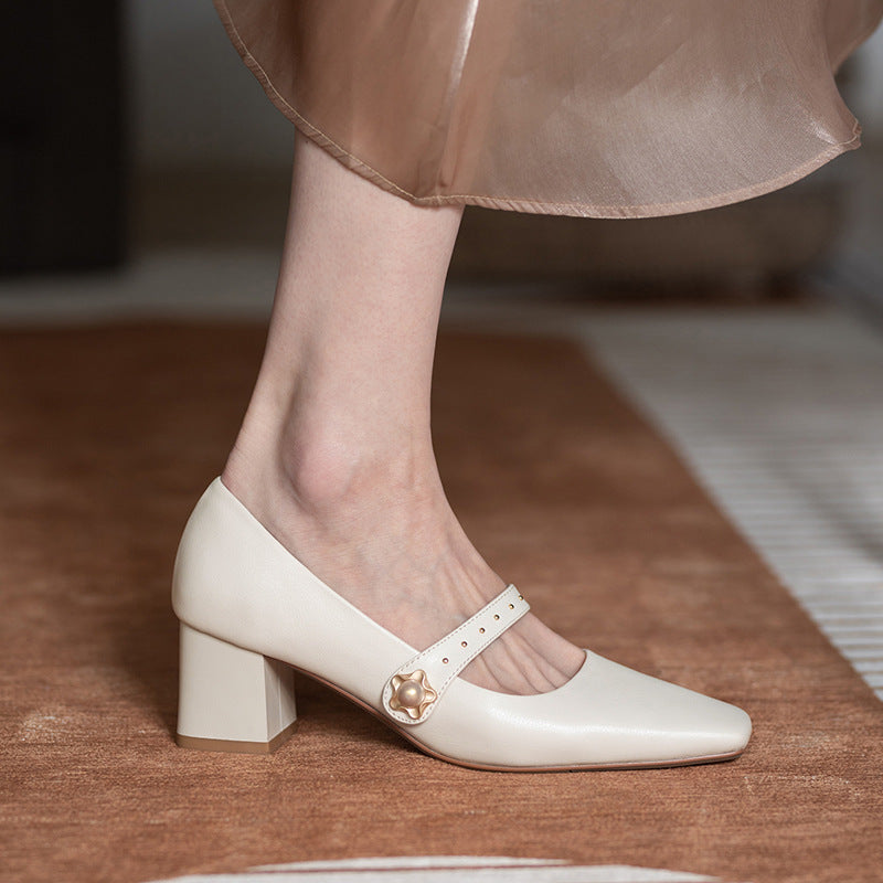 Vintage Mary Jane High Heels for Women
