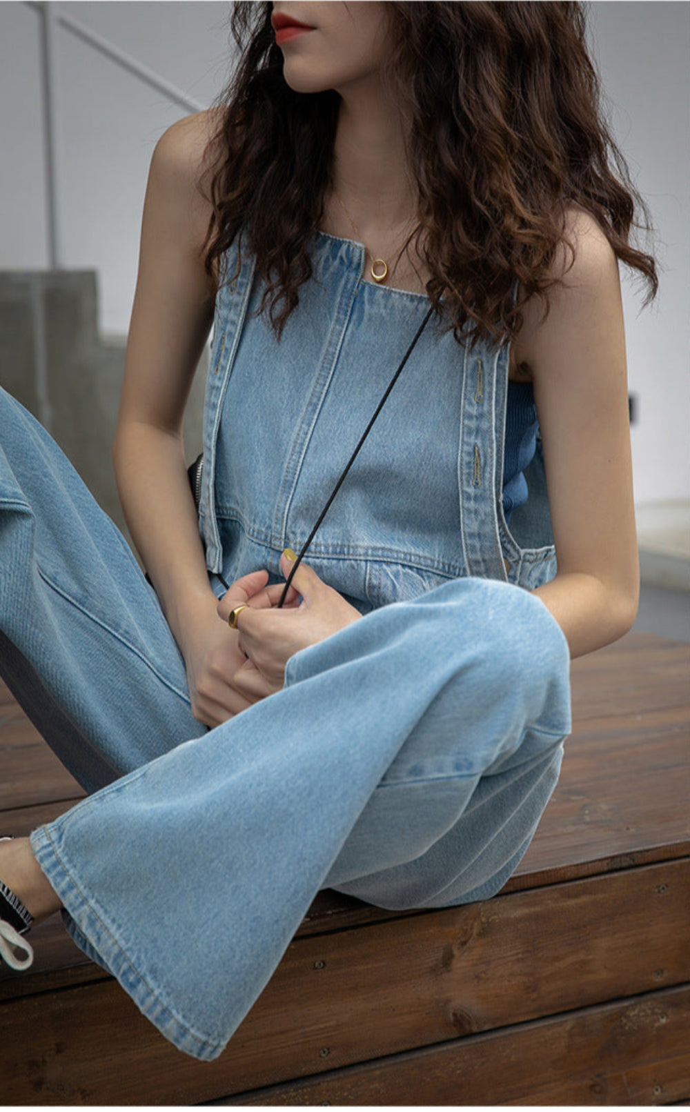 Retro Denim Overalls – Classic Style & Comfortable Fit