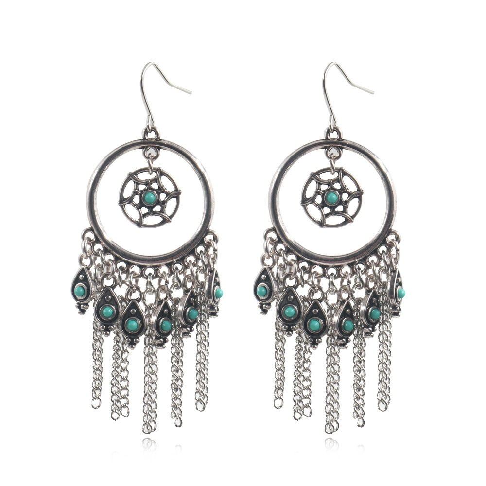 Creative vintage silver earrings