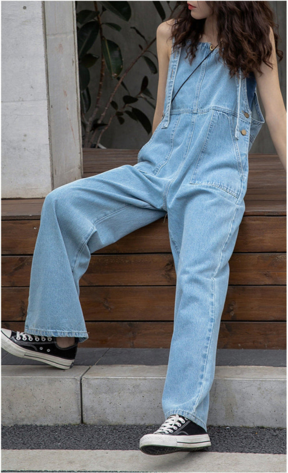 Retro Denim Overalls – Classic Style & Comfortable Fit