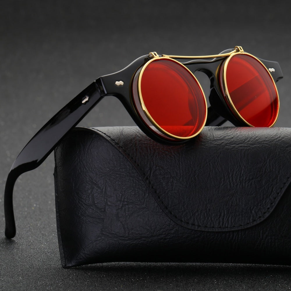 Women's Designer Retro Round Steampunk Sunglasses – Fashion