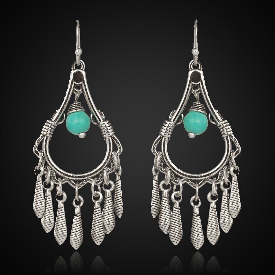 Creative vintage silver earrings