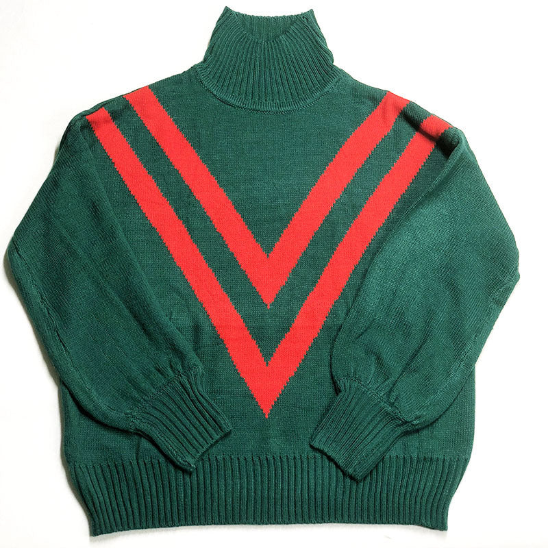 Loose Retro Turtleneck Long Sleeve Sweater for Women
