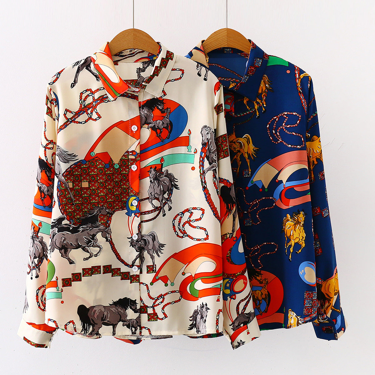French vintage printed shirt with timeless patterns and elegant design, ideal for a stylish and classic look.