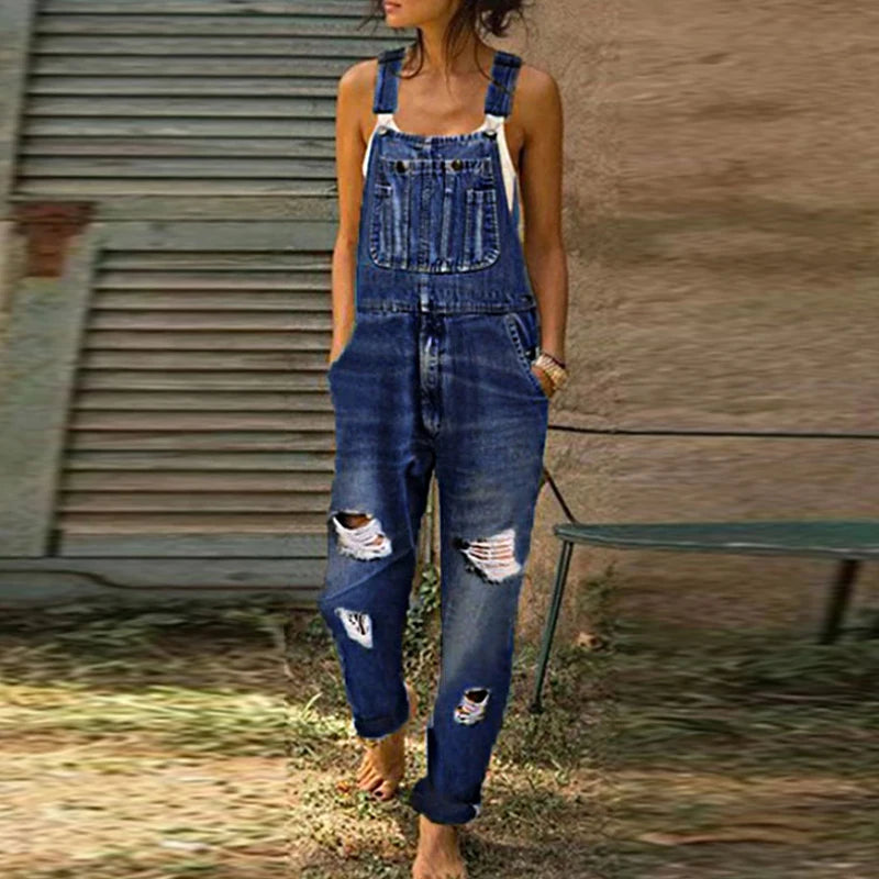 Strap Female Jeans & Denim Jumpsuit for Women