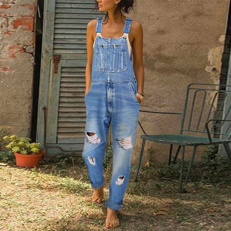 Strap Female Jeans & Denim Jumpsuit for Women