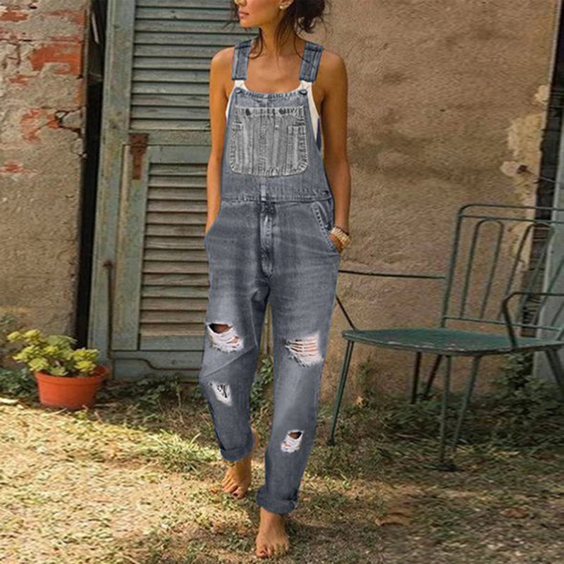 Strap Female Jeans & Denim Jumpsuit for Women