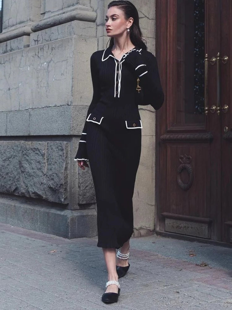 High Waist Ruffled Maxi Dress for Women - Vintage & Elegant