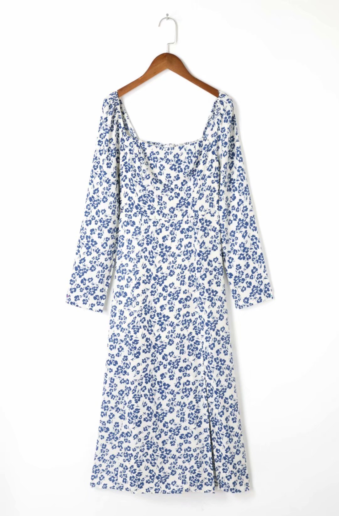 Women's French Vintage Fashion Print Long Dress – Elegant