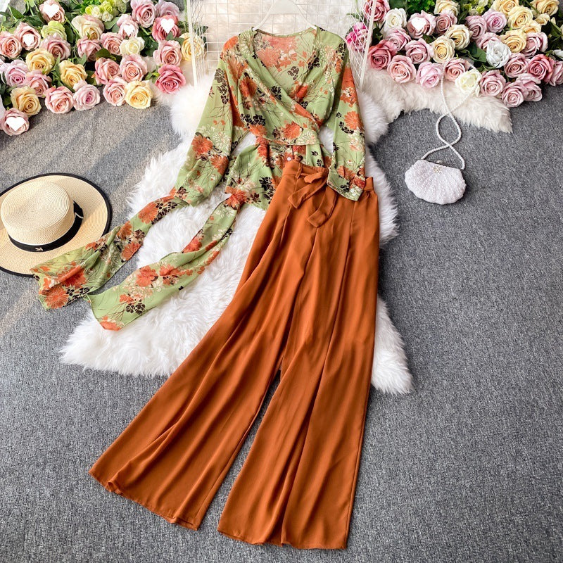 Women's Autumn New Vintage Two-piece Set