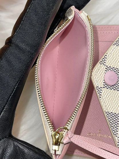 Damier Azur Portefeuille Victorine Trifold Wallet
