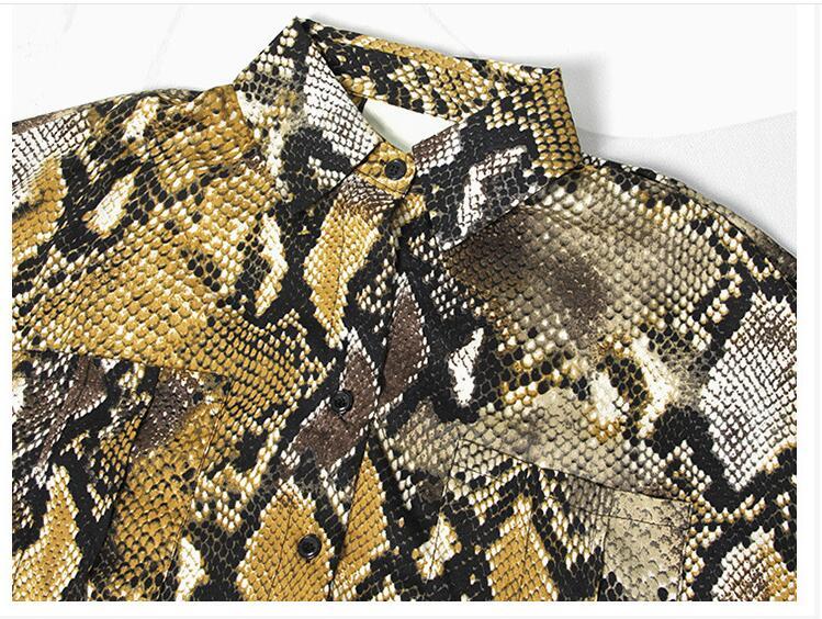 Retro Leopard Print Shirt – Women's Long Sleeve & Loose Fit