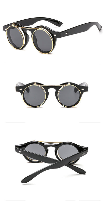 Women's Designer Retro Round Steampunk Sunglasses – Fashion