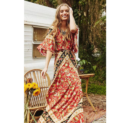 Red vintage dress
