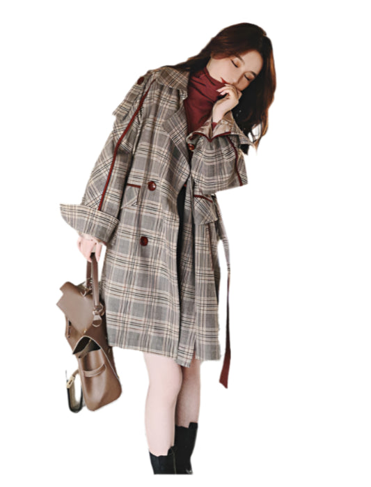 Retro Plaid Windbreaker – Stylish & Comfortable Outerwear
