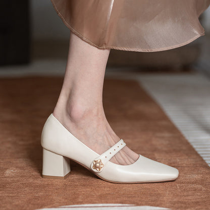 Vintage Mary Jane High Heels for Women