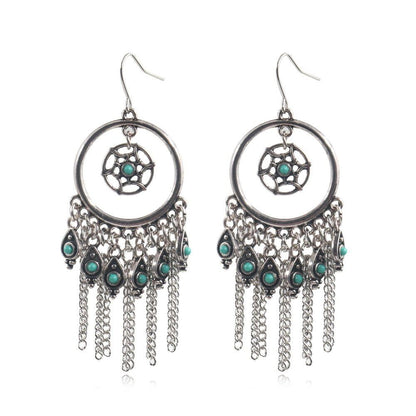 Creative vintage silver earrings