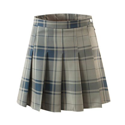 Vintage Plaid Small Sling Skirt Two Piece Set