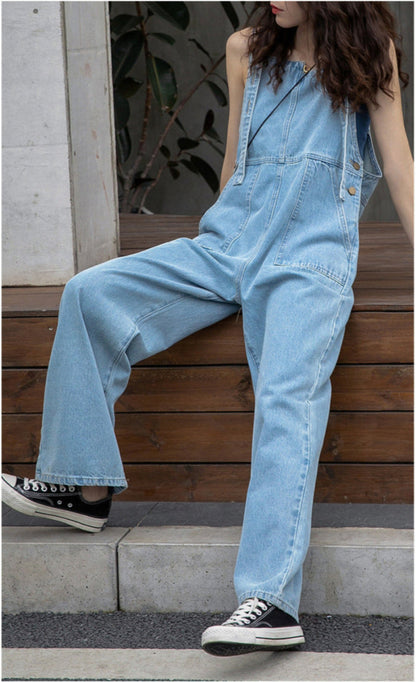 Retro Denim Overalls – Classic Style & Comfortable Fit