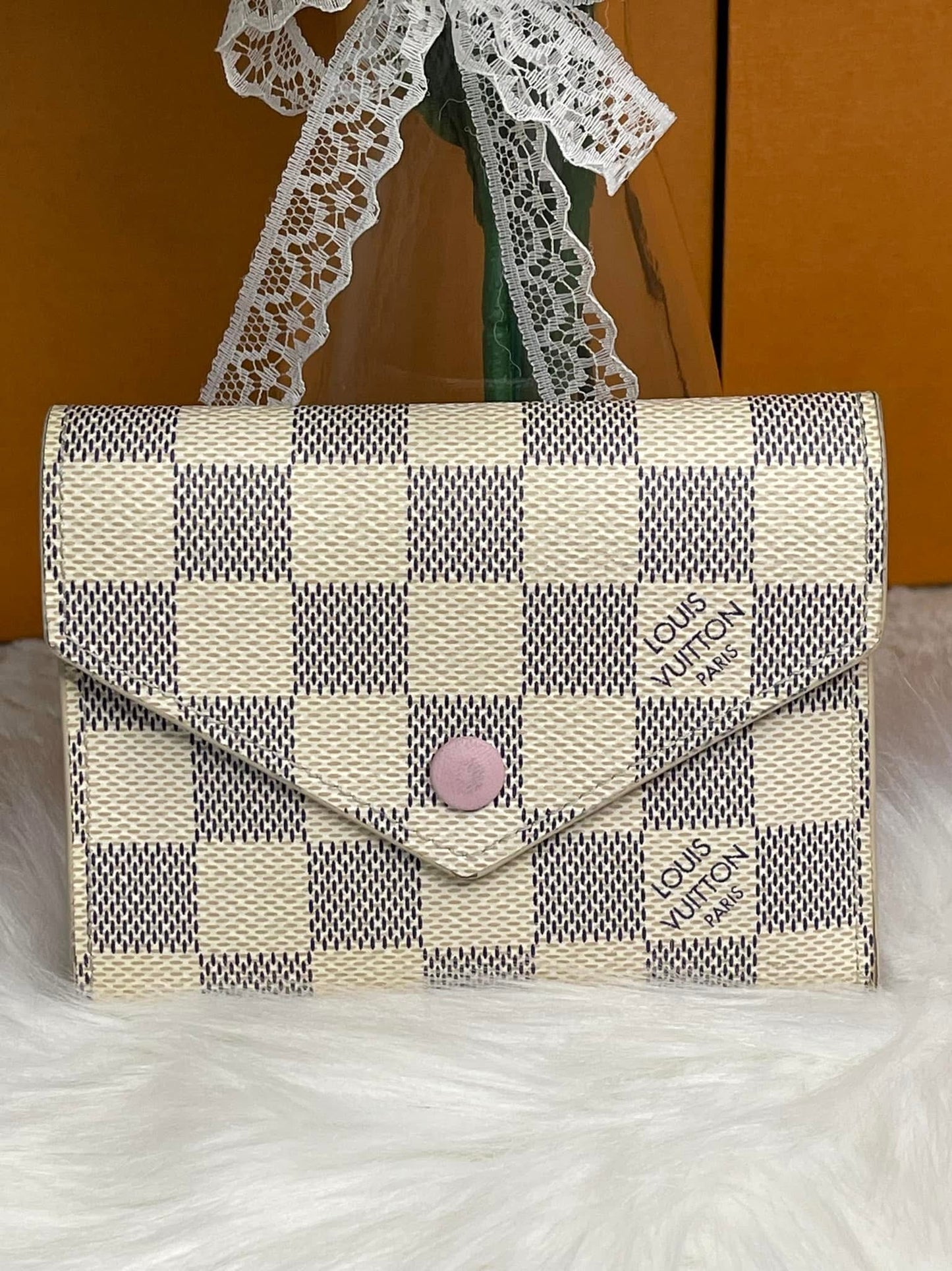 Damier Azur Portefeuille Victorine Trifold Wallet