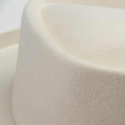 Simple Fashion Wool Top Hat – Vintage Curling Women's Felt Cap