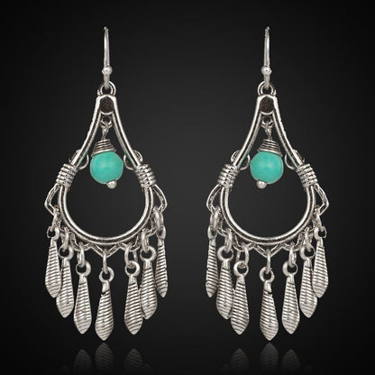 Creative vintage silver earrings