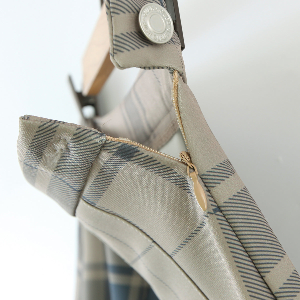 Vintage Plaid Small Sling Skirt Two Piece Set
