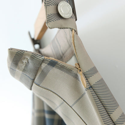 Vintage Plaid Small Sling Skirt Two Piece Set