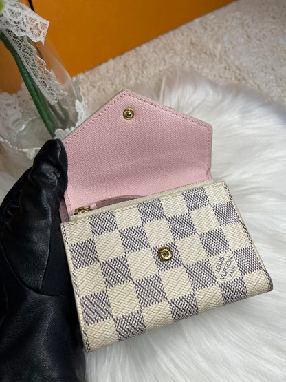 Damier Azur Portefeuille Victorine Trifold Wallet