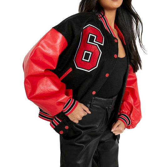 Spring Autumn Retro Baseball Bomber Jacket for Women