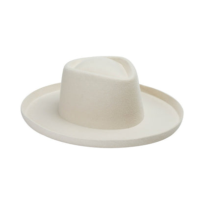 Simple Fashion Wool Top Hat – Vintage Curling Women's Felt Cap