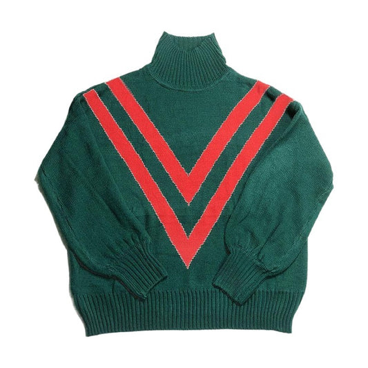 Loose Retro Turtleneck Long Sleeve Sweater for Women